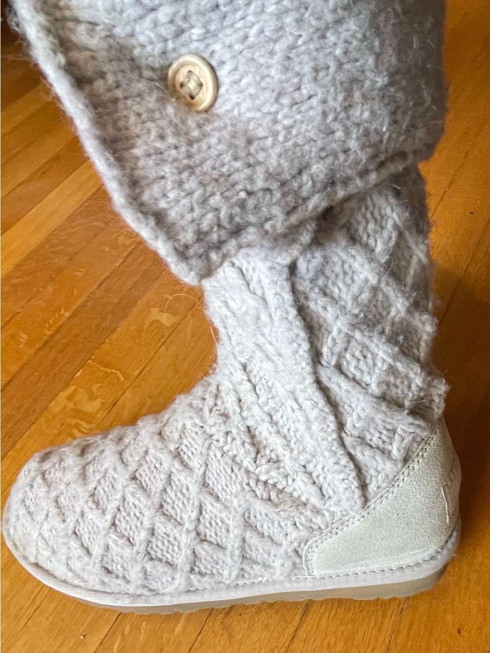 UGG Lattice Cardy Knit Boots 3066 Gray/Taupe Women’s Size - Picture 5 of 10